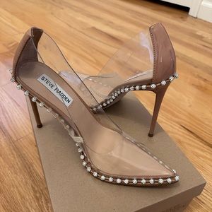 Steve Madden Vinyl Clear Pumps